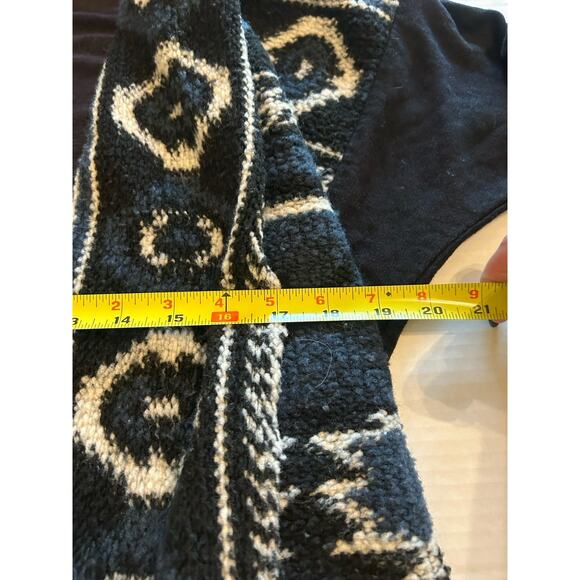 Dolan Left Coast Anthropologie Medium Sweater Aztec Cardigan Blue Shawl Collar - Picture 10 of 11